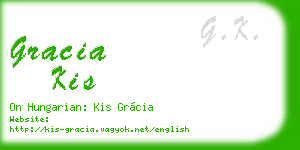 gracia kis business card